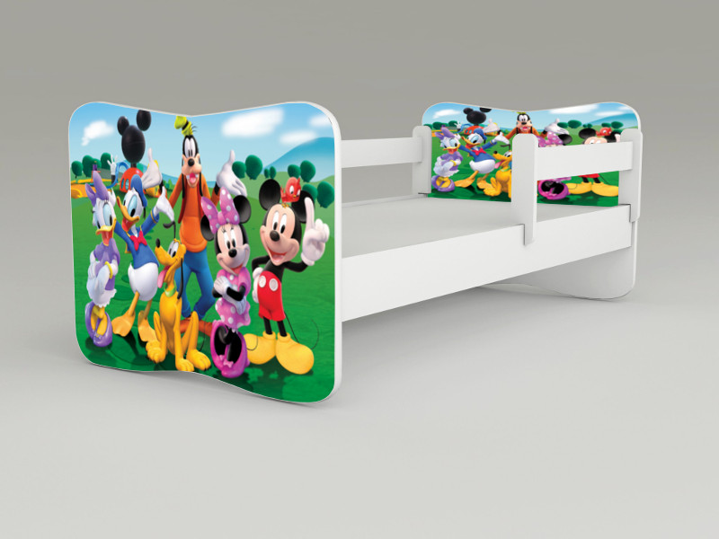 Detská posteľ s odnímateľnými zábranami Mickey Clubhouse